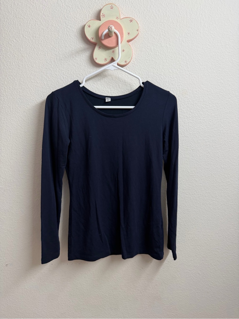 Uniqlo Long-Sleeve Crew Neck Top - Navy